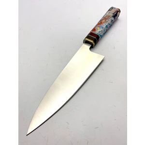 El Yapımı  Paslanmaz Çelikten Epoksi Saplı Şef Bıçağı Kullanışlı Doğa Bıçağı