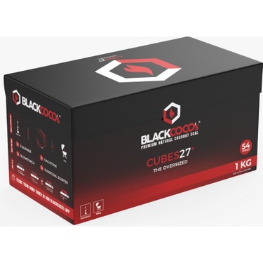 CBEMAX ブラック　7本セット Blackcoco's Nargile Kömürü CUBES27+MASTERBOX 1kg Fiyatı