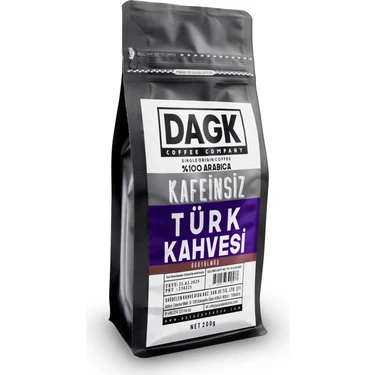 Dagk Kafeinsiz Türk Kahvesi 200 gr ( Water
