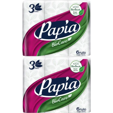 Papia Kağıt Havlu (3 Katlı) 12 Li Set Bio Care