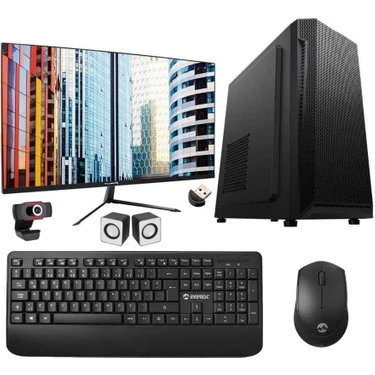 Turbox OfficeWork i5 650 8GB 256GB SSD 23.6 inç Monitör Webcam + Hoparlör Masaüstü Ofis Pc