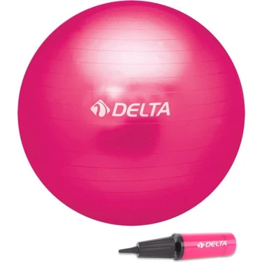 Delta 55 cm Fuşya Deluxe Pilates Topu Ve Çift Yönlü Pompa