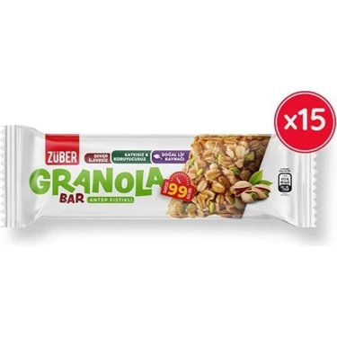 Züber Antep Fıstıklı Granola Bar 25 G x