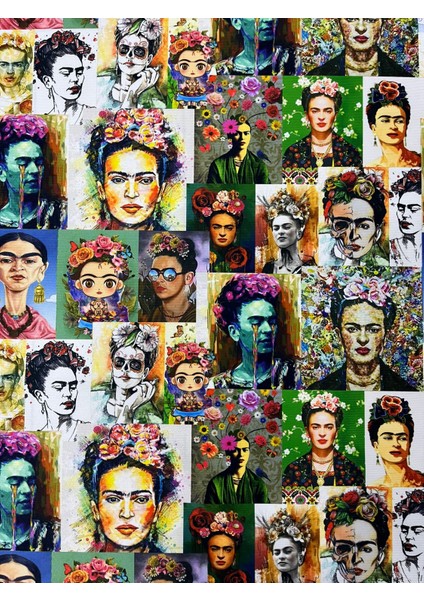 Kahlo Etnik Desenli Kumaş Dijital Baskı Döşemelik Kumaş