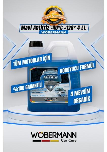 Mavi Antifriz 4 Mevsim Organik -40°c 4 Lt.