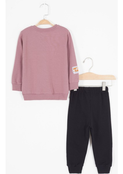 Bordo Harf Nakışlı Çıtçıtlı Erkek Bebek Şardonlu Eşofman Takımı 16797 fırsatları