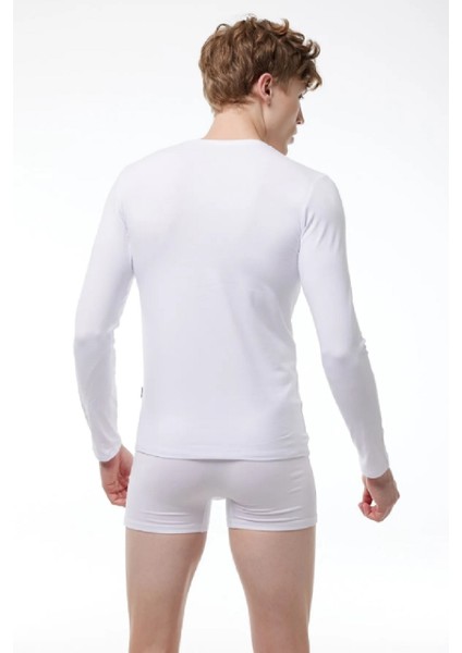 059 Erkek V Yaka Uzun Kol Likralı Modal Body modelleri