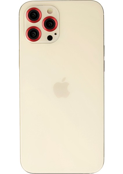 iPhone 12 Pro Kamera Lens Koruyucu - Kırmızı