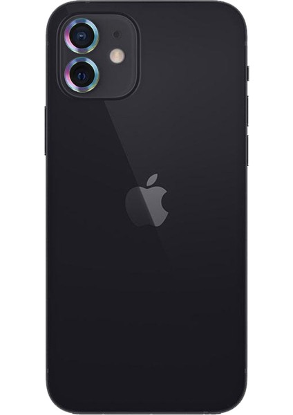iPhone 12 Mini Kamera Safir Lens Koruyucu - Rainbow