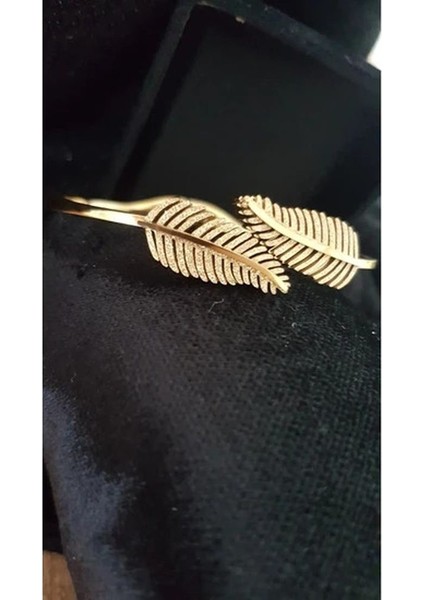 Bileklik, Çelik Bileklik, Yapraklı Çelik Kelepçe, Çelik Kelepçe, Gold Kelepçe
