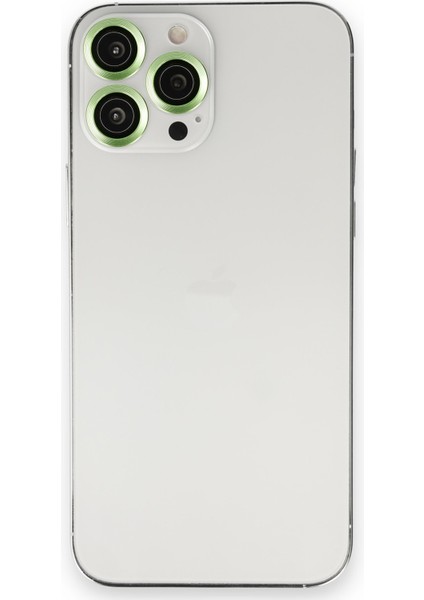 iPhone 12 Pro Kamera Safir Lens Koruyucu - Yeşil