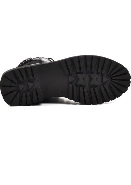 22914 Siyah Hakiki Deri Kadın Bot indirimleri