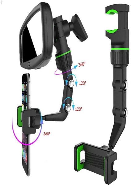 Nice Shop Araç Içi Dikiz Aynası Telefon Tutucu Çok Amaçlı Telefon Tutucu