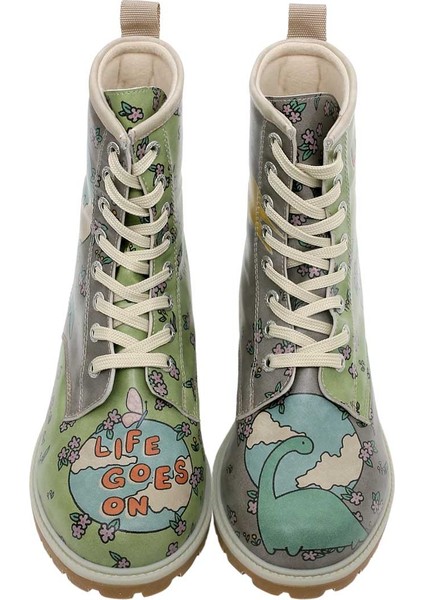 Kadın Vegan Deri Çok Renkli Uzun Bot - Life Goes On Tasarım