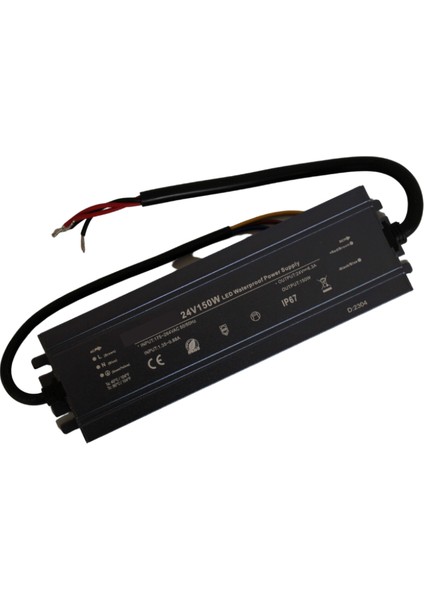 24 Volt 6,3 Amper 150 Watt Dış Cephe LED Adaptör IP67 Su Geçirmez