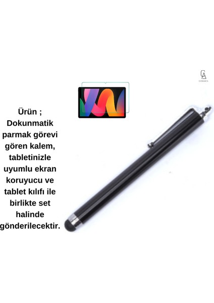 Honor Pad X9 11.5 Inç 360° Dönebilen Standlı Tablet Kılıfı Ekran Koruyucu ve Kalem Seti Lacivert