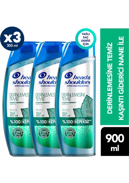 Head & Shoulders Derinlemesine Temiz Kaşııntı Giderici Şampuan 300 ml x 3