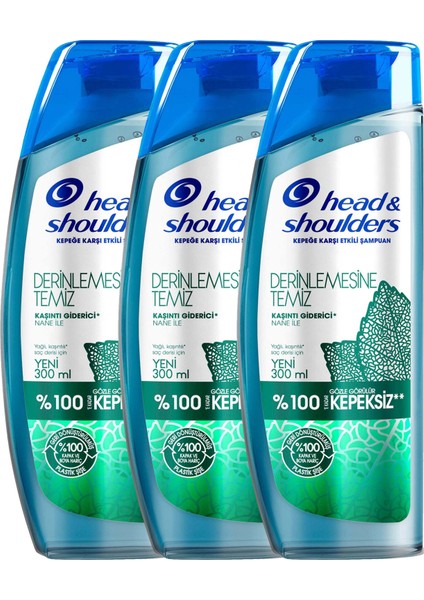 Head & Shoulders Derinlemesine Temiz Kaşııntı Giderici Şampuan 300 ml x 3