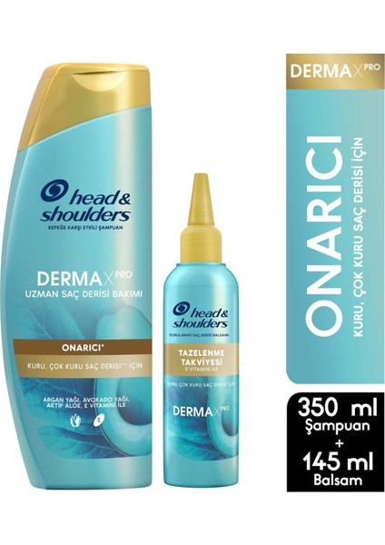 Dermaxpro Onarıcı Kepek Karşıtı Şampuan 350 ml + Saç Derisi Balsamı 145 ml