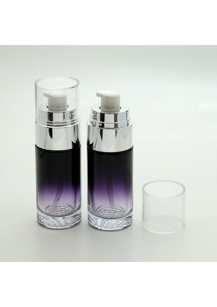 Boş Krem ve Losyon Şişesi 40 ml (3 Adet) Siyah Gri Kapaklı Boş Şişe