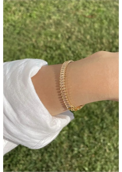 Bileklik, Su Yolu Bileklik, Kadın Baget Zirkon Taşlı Gold Su Yolu Bileklik, Zirkon Taşlı Bileklik indirimleri