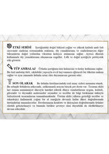 Effective Hairball Tüy Yumağı Attırıcı Kedi Malt 50 gr fiyatları