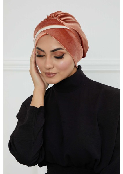 Çift Renkli Kadife BONE,B-23K