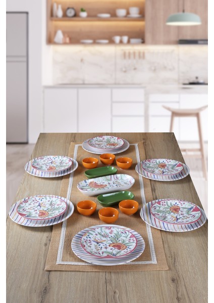 Pateh 6 Kişilik 21 Parça Kahvaltı Takımı