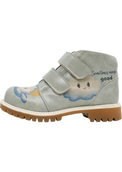 Çocuk Vegan Deri Turkuaz Uzun Bot - Sometimes Maybe Good Tasarım fiyatları