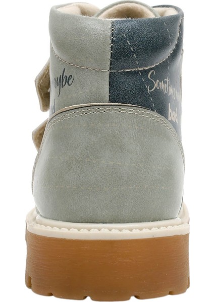 Çocuk Vegan Deri Turkuaz Uzun Bot - Sometimes Maybe Good Tasarım indirimleri