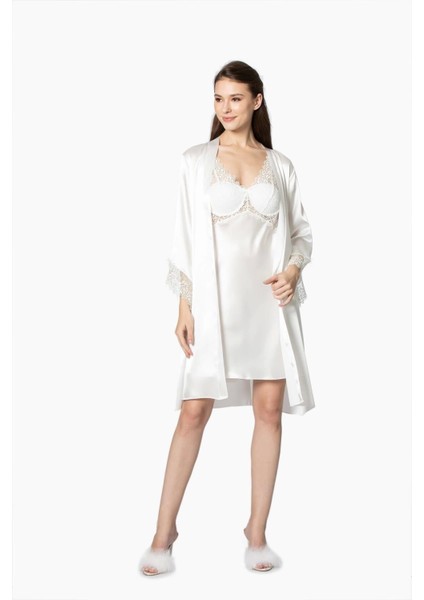 Oada Pierre Cardin 6040 Kısa Gecelikli 6'lı Ipek Set
