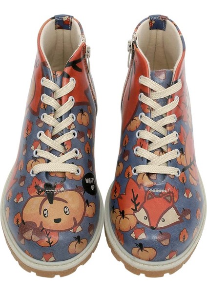 Kadın Vegan Deri Mavi Bilekte Bot - Hello Pumpkin Tasarım