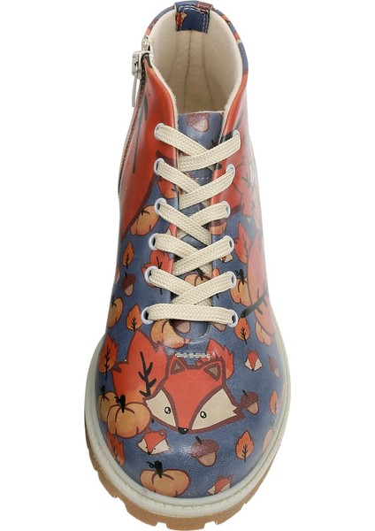 Kadın Vegan Deri Mavi Bilekte Bot - Hello Pumpkin Tasarım fırsatları