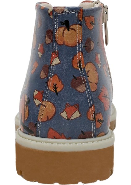 Kadın Vegan Deri Mavi Bilekte Bot - Hello Pumpkin Tasarım indirimleri