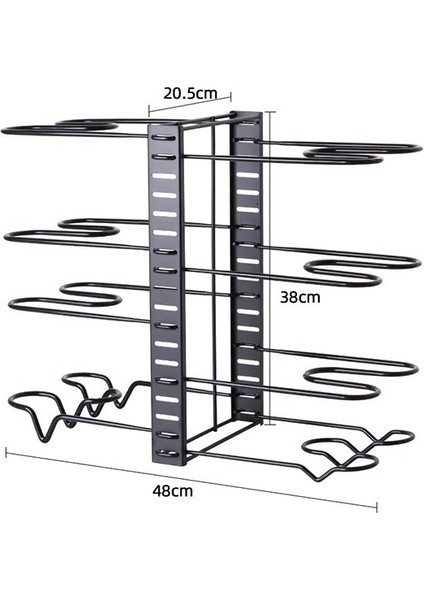 Çıkarılabilir Katlanır Çok Katmanlı Dikey Tencere Kapağı Rafı Mutfak Depolama Rafı (Yurt Dışından)