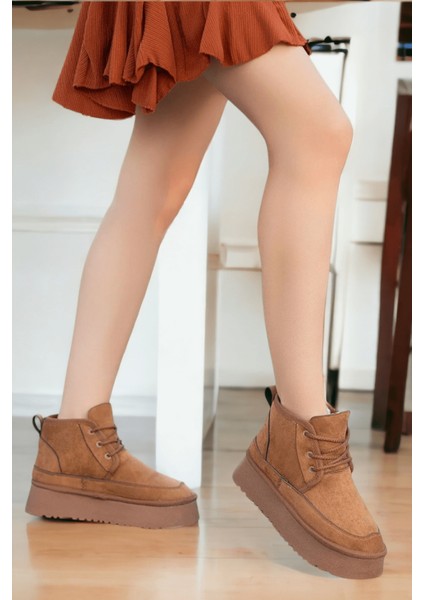 Ugy Taba (4.5 Cm) Içi Kürklü Bağcıklı Günlük Kullanım Bot fiyatları