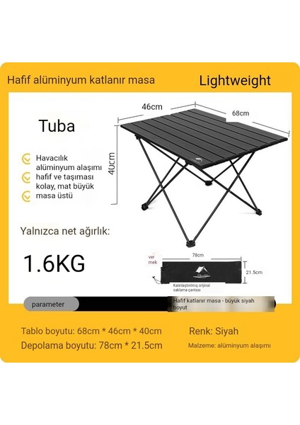 Açık Katlanır Masa Taşınabilir Alüminyum Alaşımlı Piknik Yumurta Rulo Masası Hafif Kamp Masası Piknik Masası ve Sandalyeler Barbekü Masası (Yurt Dışından)