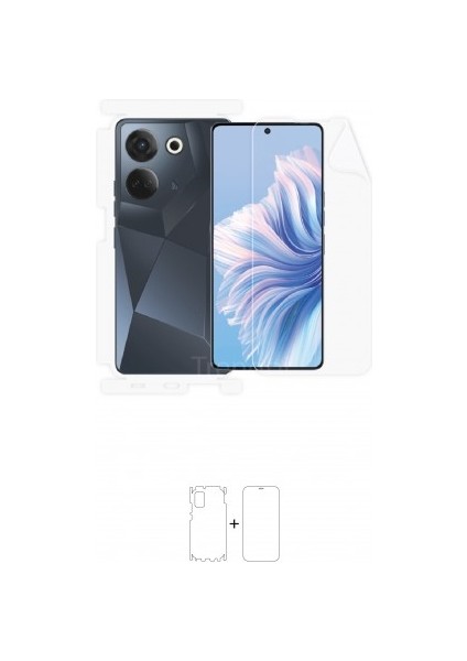 Tecno Camon 20 Ön, Arka ve Yan 360 Derece Tam Kaplama Poliüretan Film
