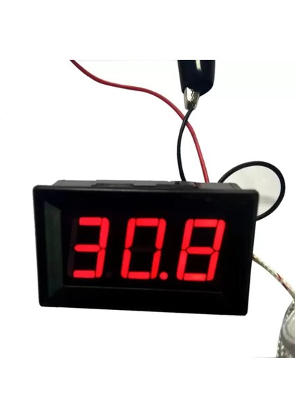 Endüstriyel Kırmızı LED Ekranlı 12V -50C/110 C Dijital Termometre