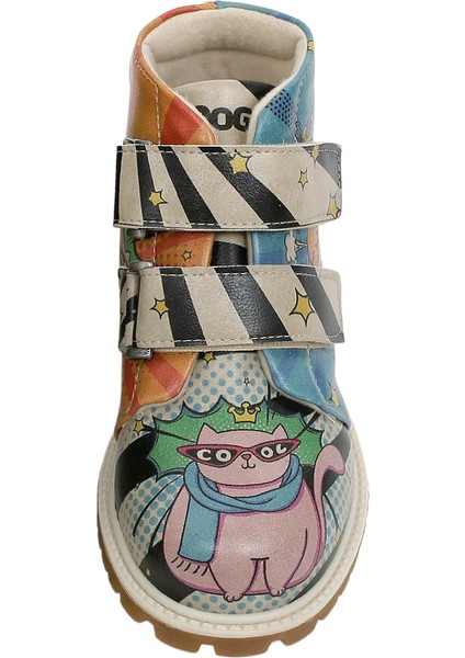 Çocuk Vegan Deri Çok Renkli Uzun Bot - Dogo Cool Tasarım fırsatları