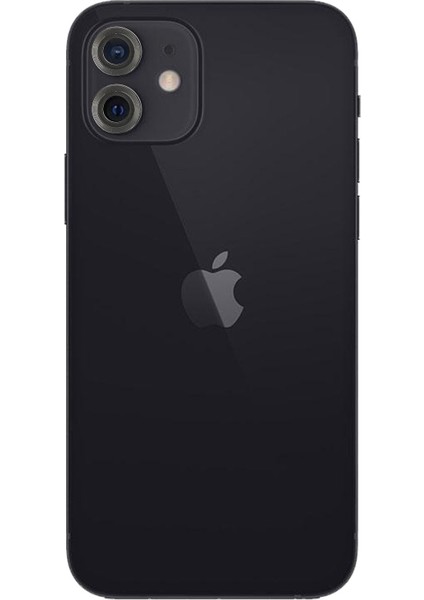 iPhone 12 Mini Kamera Safir Lens Koruyucu - Siyah