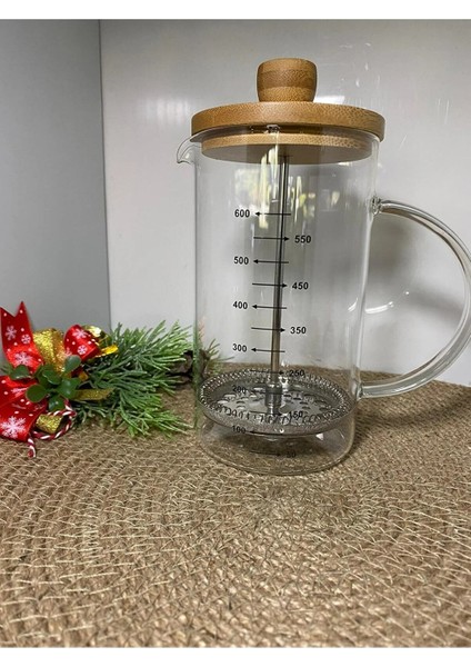 Bambu Kapaklı French Press 600ML