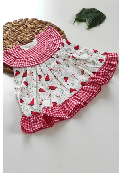 Kız Bebek Çocuk Yazlık Elbise Kısa Kollu fiyatları