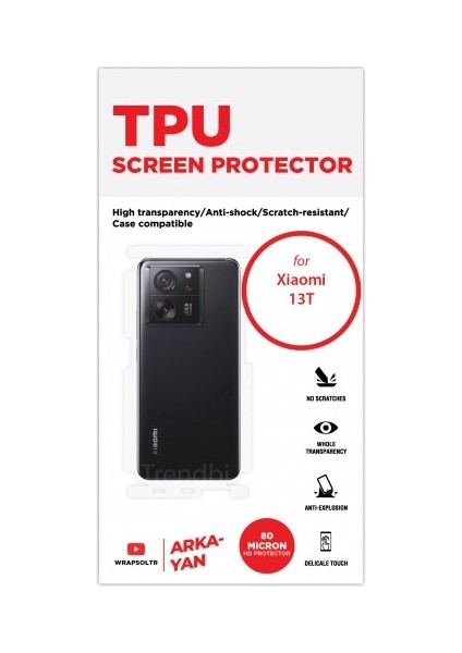 Xiaomi 13T Arka ve Yan Koruyucu Tpu Film fiyatları