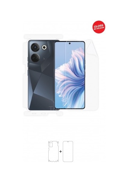 Tecno Camon 20 Ön, Arka ve Yan 360 Derece Tam Kaplama Tpu Film
