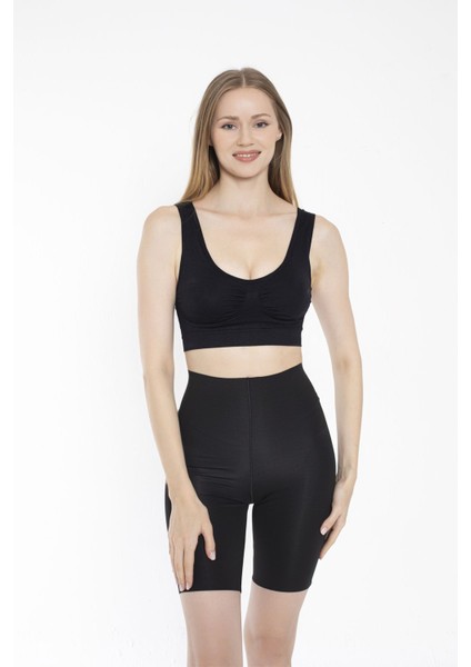 Fajas Dikişsiz Toparlayıcı Sıkılaştırıcı Lazer Kesim Spor Korse Iz Yapmaz Kısa Şort Yüksel Bel Siyah fiyatları