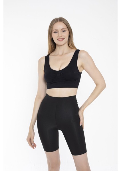 Fajas Dikişsiz Toparlayıcı Sıkılaştırıcı Lazer Kesim Spor Korse Iz Yapmaz Kısa Şort Yüksel Bel Siyah modelleri