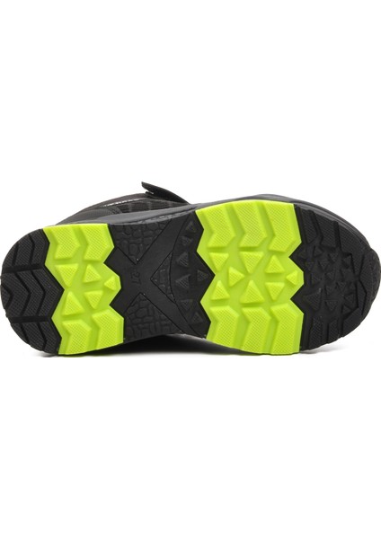 1391-P Siyah-Fosfor Sarı Içi Polarlı Çocuk Outdoor Bot