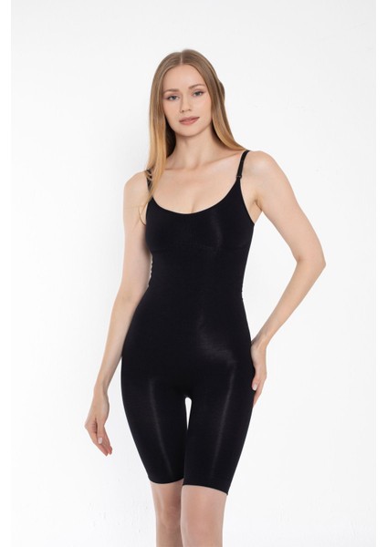 Shapewear Bel Bacak Göğüs Basen Toparlayıcı Askılı Inceltici Tüm Vücut Korsesi Tam Boy Siyah Korse fiyatları