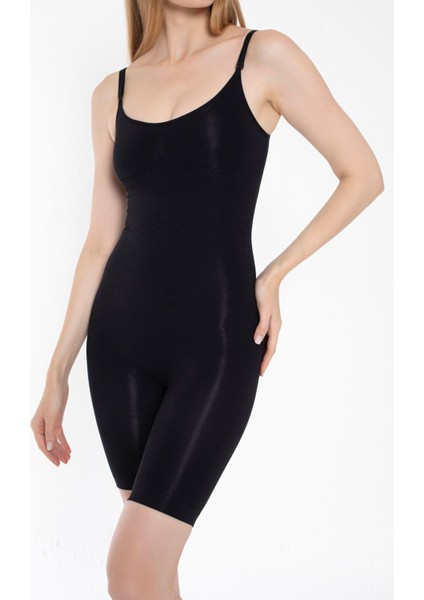 Shapewear Bel Bacak Göğüs Basen Toparlayıcı Askılı Inceltici Tüm Vücut Korsesi Tam Boy Siyah Korse modelleri